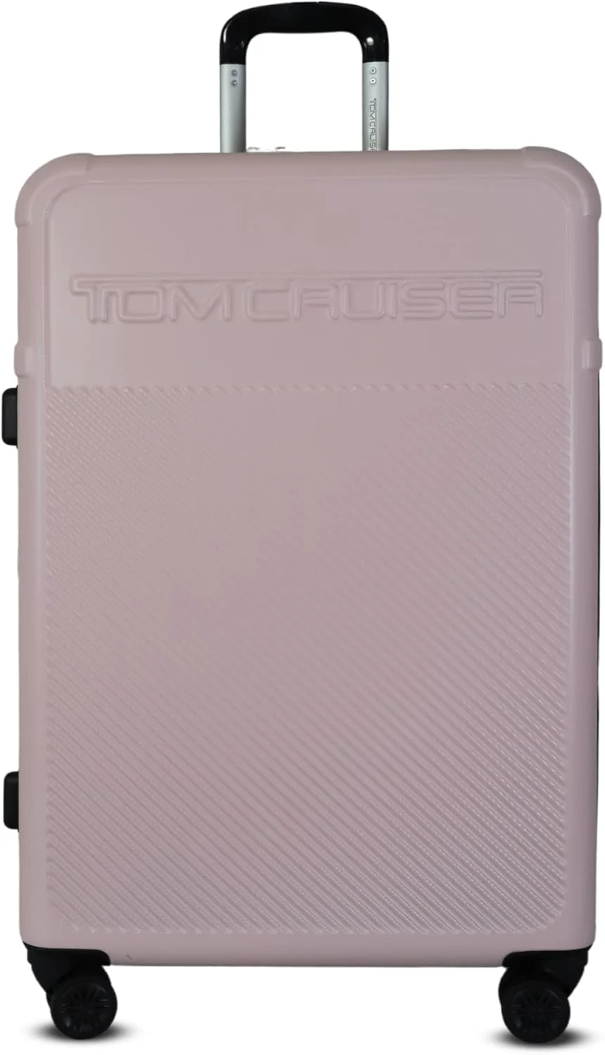 چمدان چرخ دار سخت 28 اینچی صورتی – چمدان بادوام ABS+PC، چمدان مسافرتی سبک وزن با چرخ های چرخان بی صدا