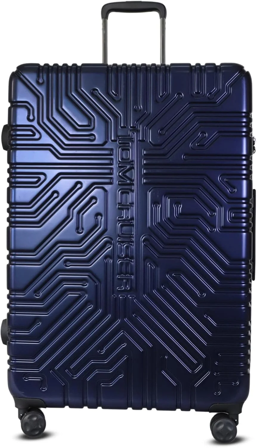 ترولی سخت 20 اینچی ماتریکس آبی - چمدان بادوام ABS+PC، چمدان مسافرتی سبک وزن با چرخ های اسپینر بی صدا