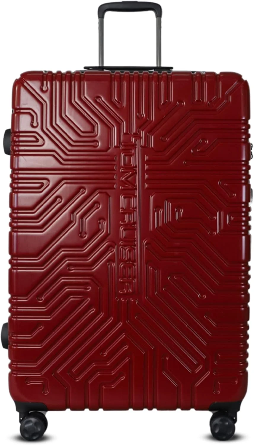 ترولی سخت 20 اینچی ماتریکس قرمز - چمدان بادوام ABS+PC، چمدان مسافرتی سبک وزن با چرخ های اسپینر بی صدا