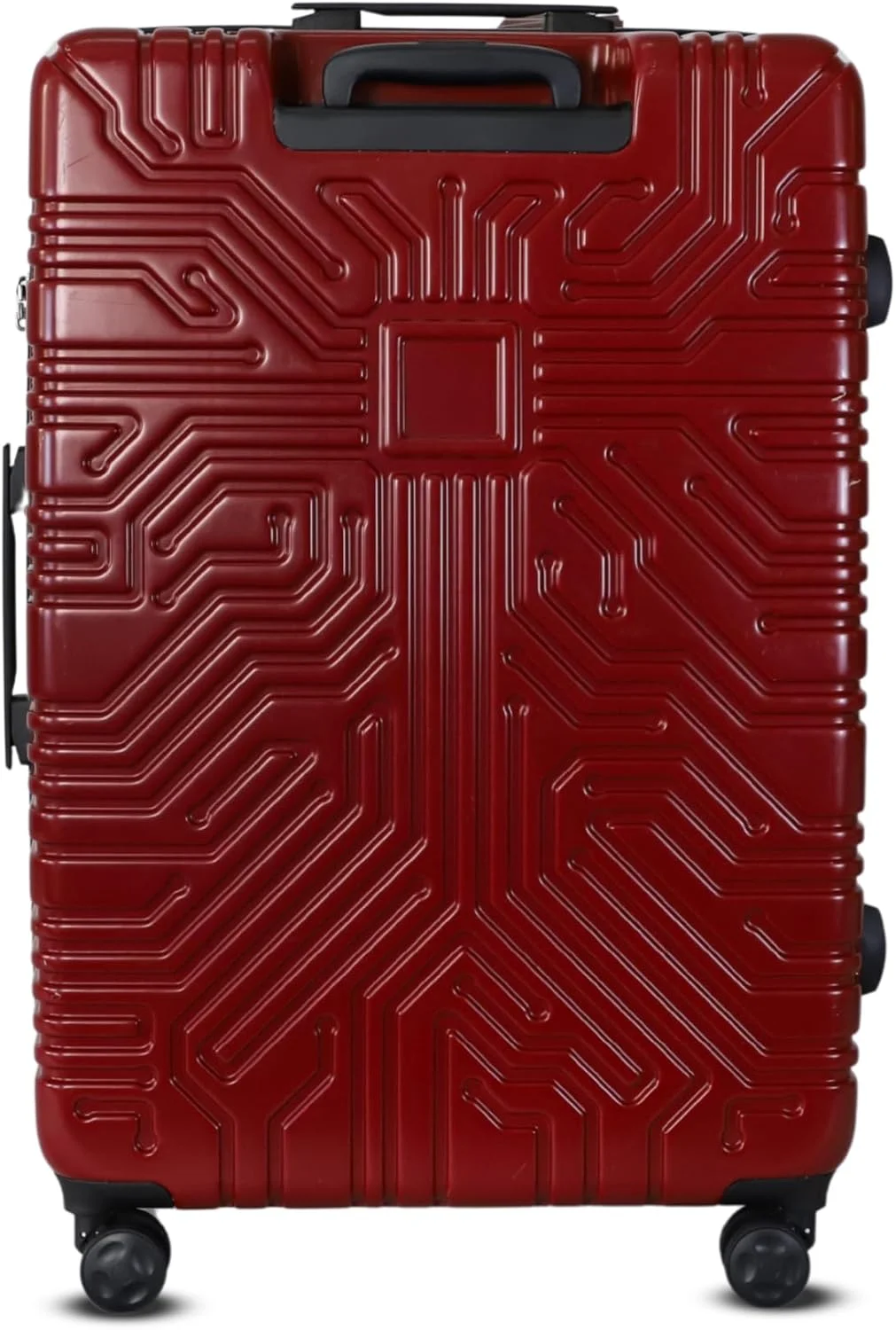 چمدان چرخدار سخت 28 اینچی ماتریکس قرمز - چمدان بادوام ABS+PC، چمدان مسافرتی سبک وزن با چرخ های اسپینر بی صدا