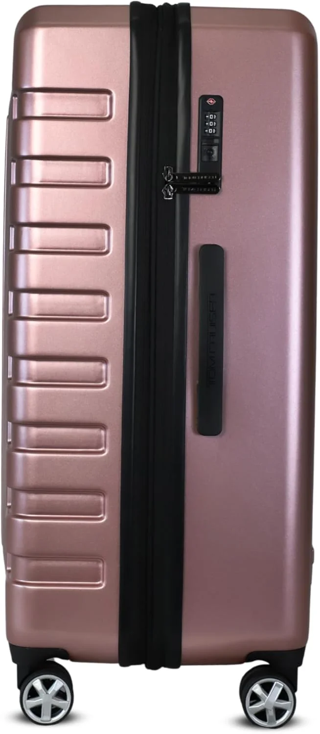 چمدان چرخ‌دار سخت 24 اینچی Navigator صورتی – چمدان بادوام ABS+PC، چمدان مسافرتی سبک وزن با چرخ‌های اسپینر بی‌صدا