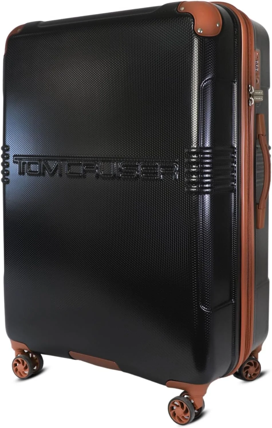 ترولی سخت بدنه مشکی گرند تور سایز 24 اینچ – چمدان مسافرتی سبک و بادوام ABS+PC با چرخ‌های اسپینر بی‌صدا