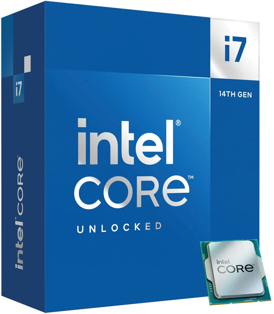 پردازنده مرکزی اینتل Core i7-14700K با فرکانس 3.4 گیگاهرتز، 20 هسته و سوکت LGA 1700 نسل چهاردهم، 20 هسته و 28 رشته، حافظه کش 30 مگابایت، حداکثر فرکانس توربو 5.6 گیگاهرتز، گرافیک Intel UHD 770، دو کانال DDR5 / حداکثر 192 گیگابایت | BX8071514700KSRN3X