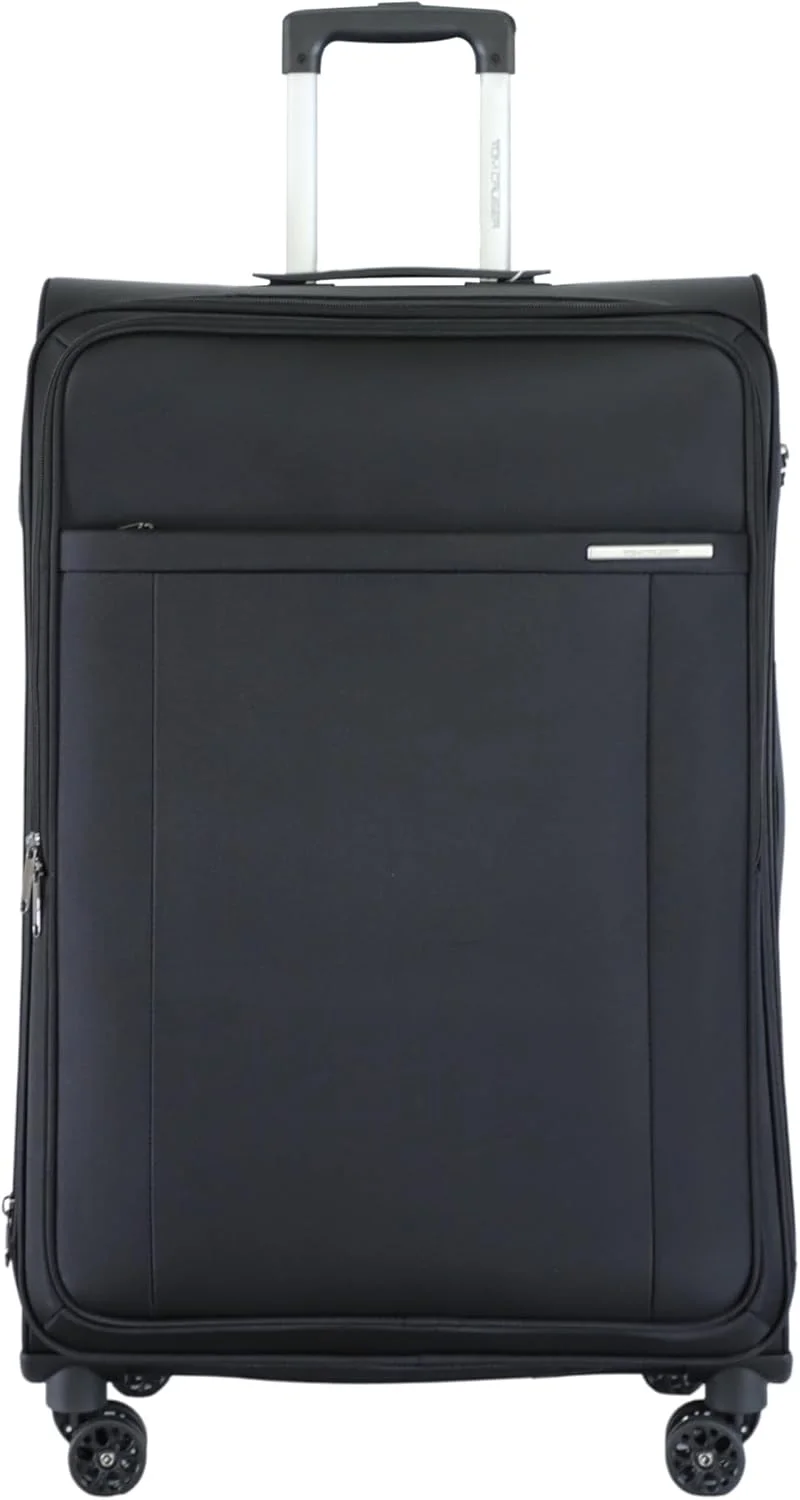 چمدان چرخدار نرم اطلس 28 اینچی مشکی - چمدان مسافرتی جادار با آستر پلی استر ممتاز، سبک و بادوام