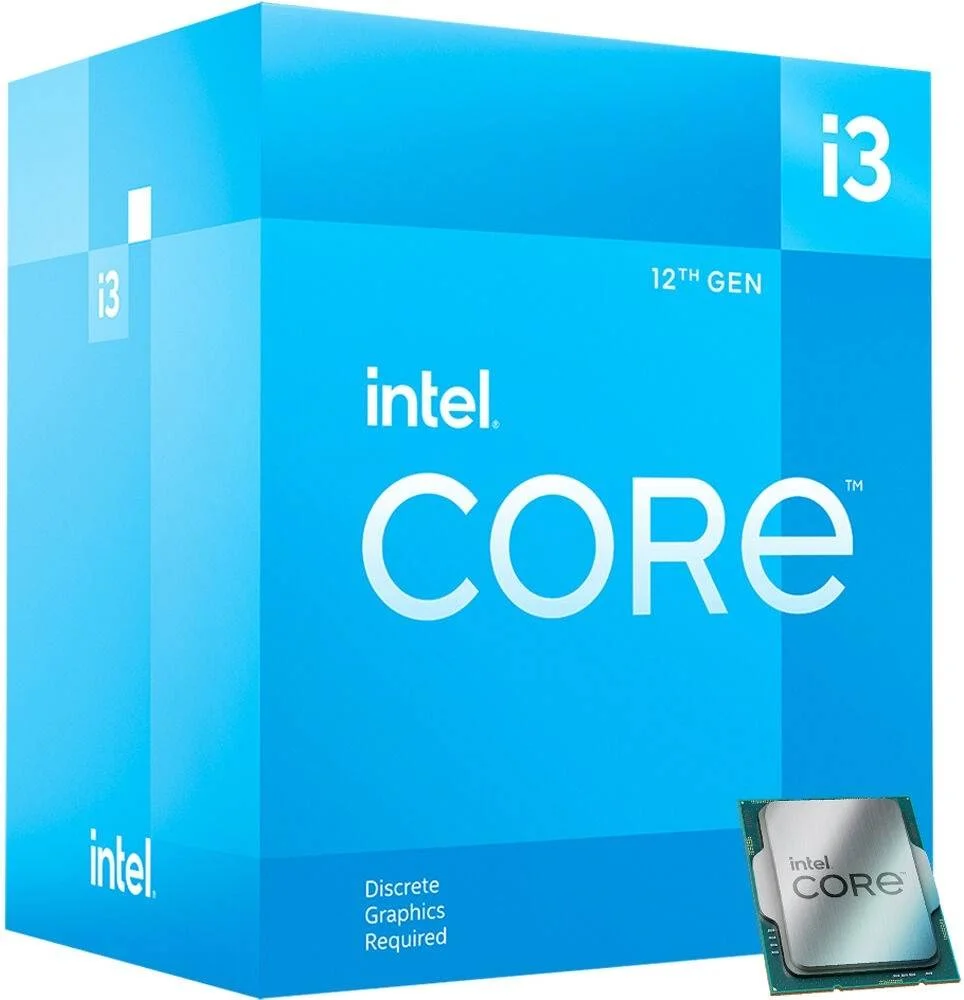 پردازنده دسکتاپ نسل دوازدهم اینتل Core i3-12100F Alder Lake، سوکت LGA 1700، 4 هسته و 8 رشته، حافظه کش 12 مگابایت، سرعت کلاک هسته P 3.3 گیگاهرتز، پشتیبانی از PCIe 4.0 و 5.0، توان مصرفی 60 وات | BX8071512100F