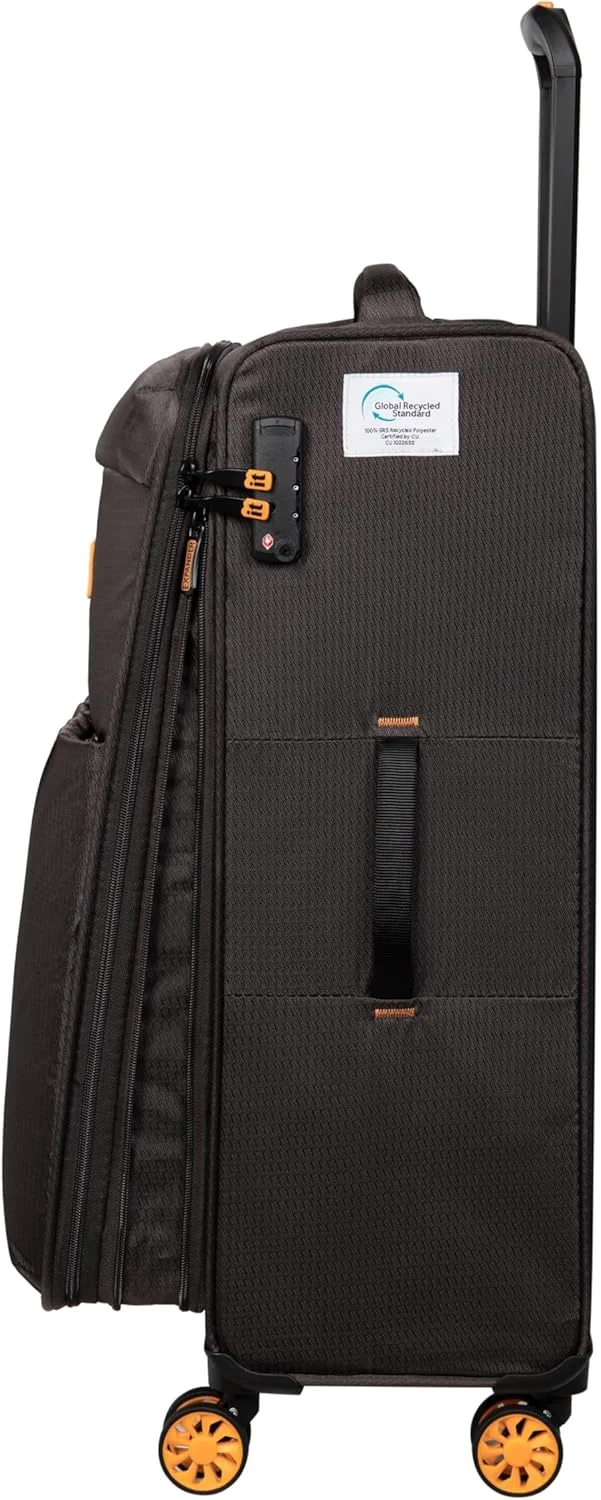 چمدان IT Luggage – چمدان‌های نرم با چرخ‌های اسپینر، دسته تلسکوپی و زیپ‌های ضد گیر (130 لیتر، ست مسافرتی سبک وزن) (قهوه ای، سایز بزرگ 32 اینچ)