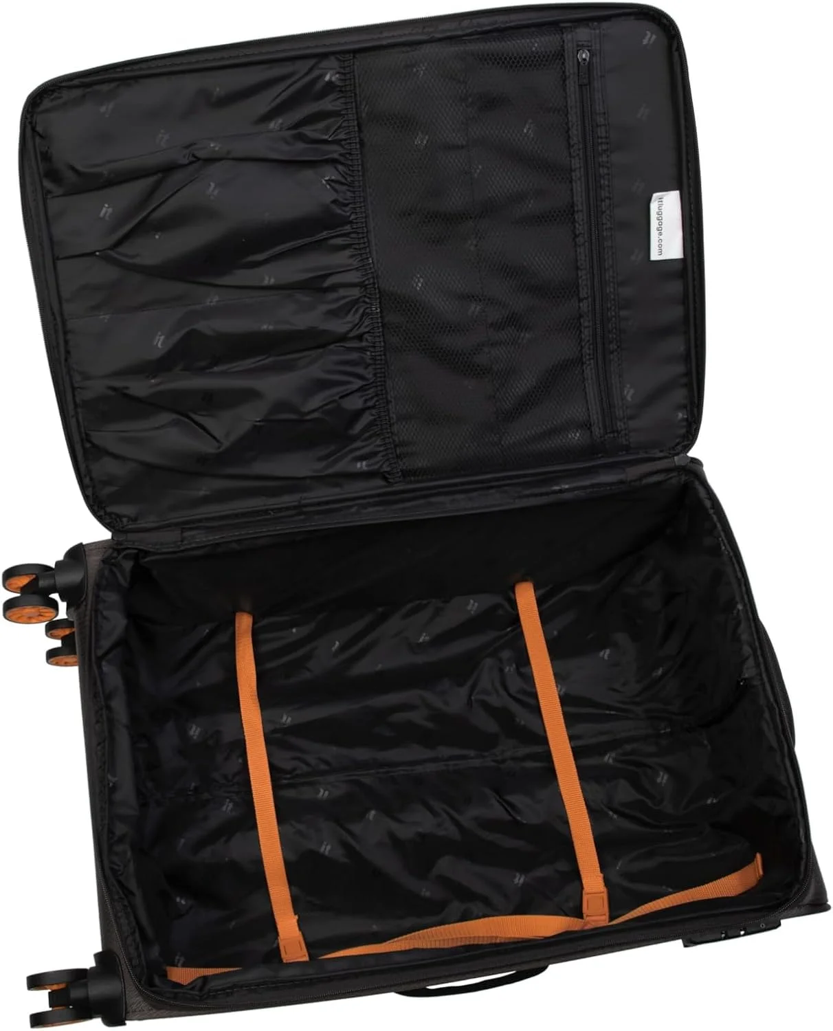 چمدان IT Luggage – چمدان‌های نرم با چرخ‌های اسپینر، دسته تلسکوپی و زیپ‌های ضد گیر (130 لیتر، ست مسافرتی سبک وزن) (قهوه ای، سایز بزرگ 32 اینچ)