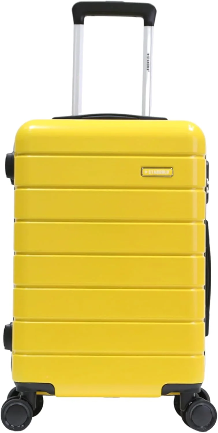 چمدان کابین سایز استارگلد مدل SG-T73DB، بدنه سخت ABS+PC با سیستم قفل TSA