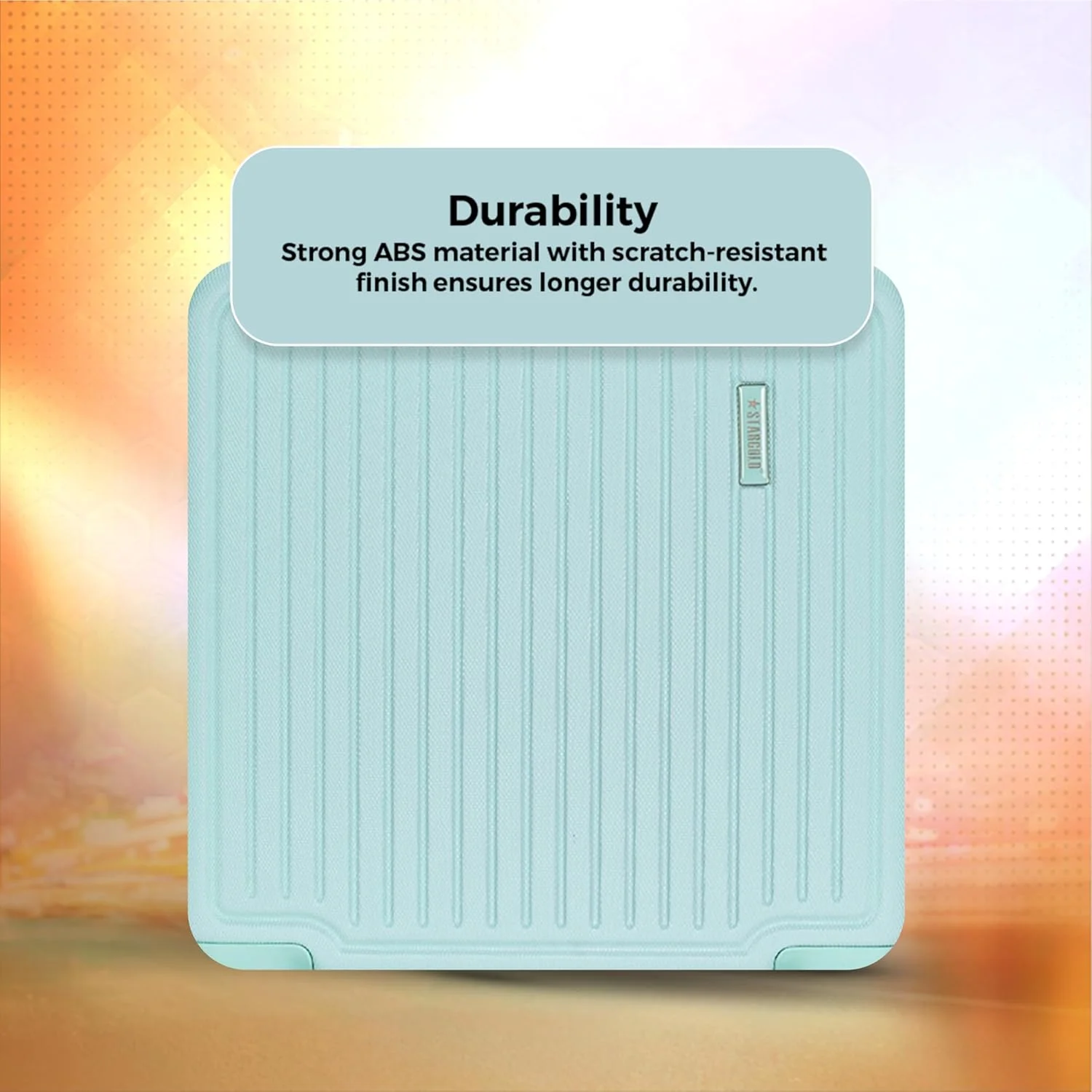 چمدان کابین سایز 16 اینچی استارگلد مدل T81D C نعنایی با 4 چرخ گردان