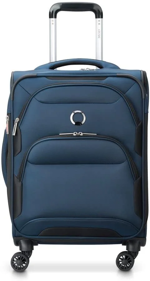 چمدان کابین خلبان دلسی اسکای مکس 2.0 سایز 55 سانتی متر، 4 چرخ، آبی