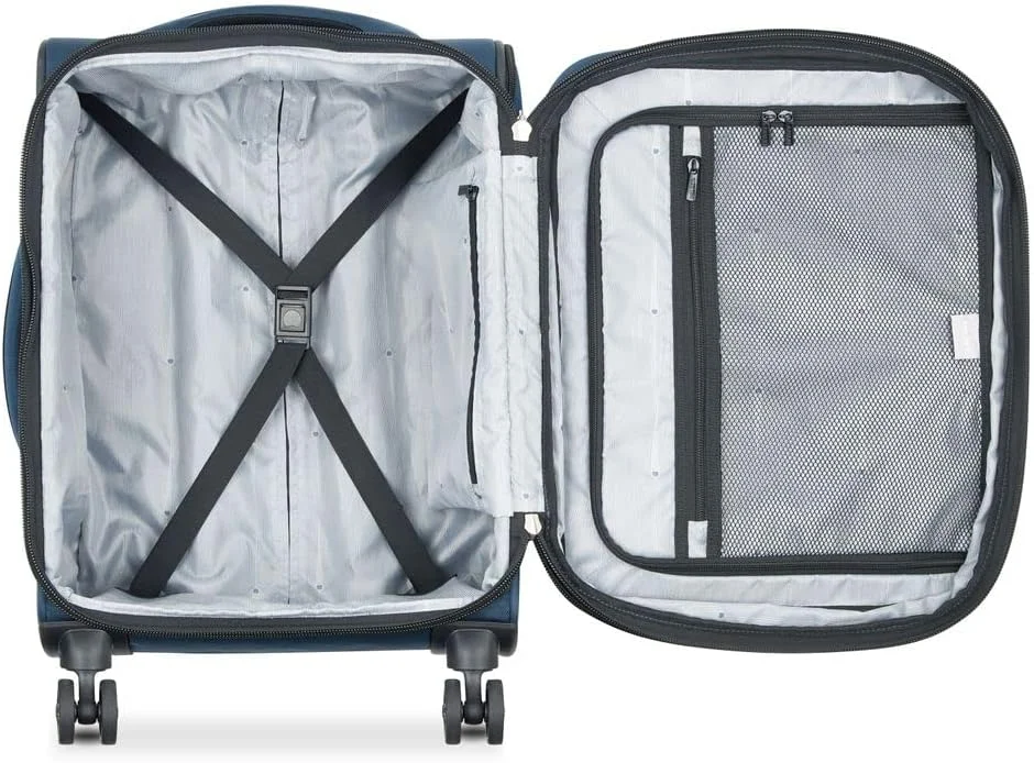 چمدان کابین خلبان دلسی اسکای مکس 2.0 سایز 55 سانتی متر، 4 چرخ، آبی