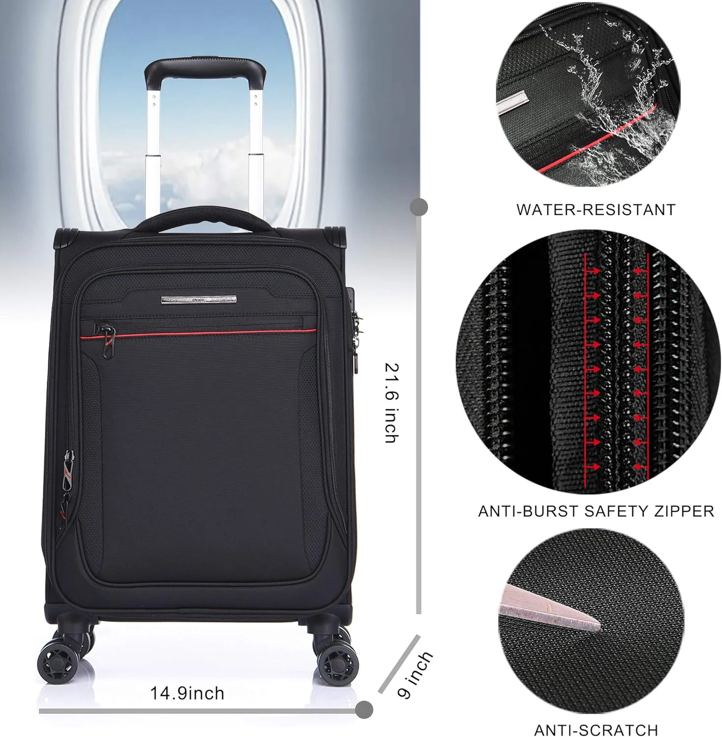 چمدان چرخشی سبک وزن و جادار Verage Cambridge