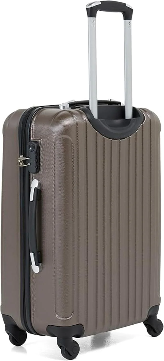 چمدان چرخ دار سخت سناتور فوق سبک ABS با چرخ های اسپینر 4 - KH132 (24، قهوه ای)