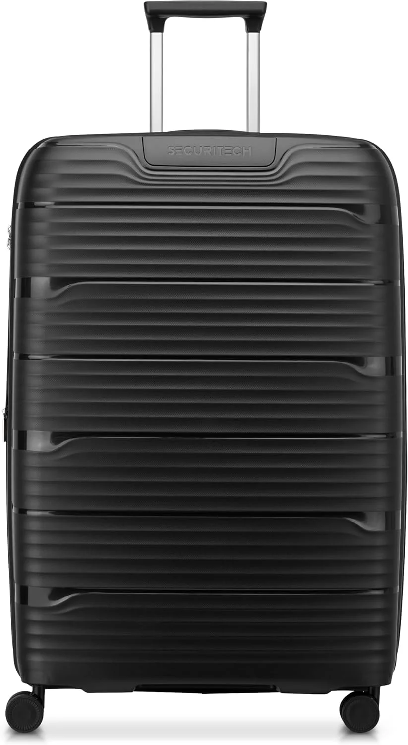 چمدان چرخ‌دار بزرگ دلسی مدل Dune با قابلیت افزایش حجم و چرخ‌های دوبل - 82 سانتی‌متر - مشکی