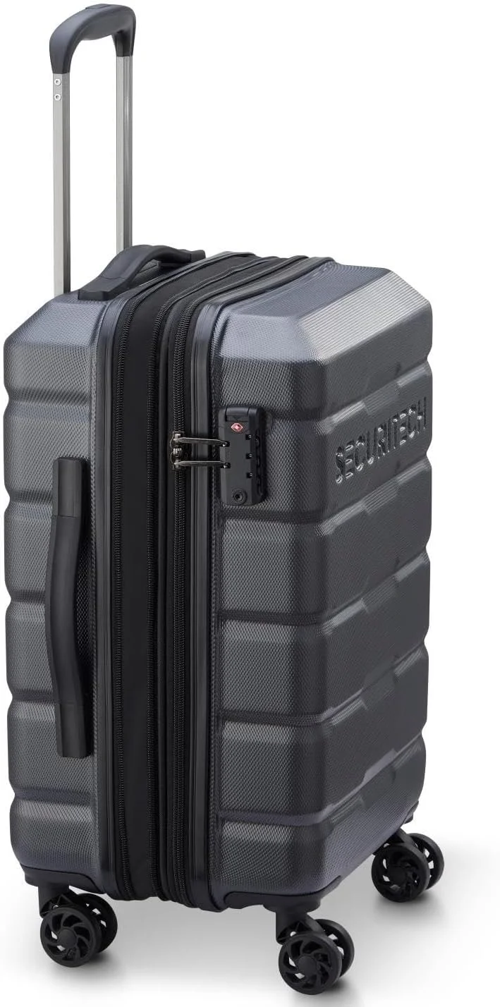 چمدان چرخ‌دار دلسی مدل Citadel Expendable با چرخ دوبل 54 سانتی‌متری رنگ ذغالی