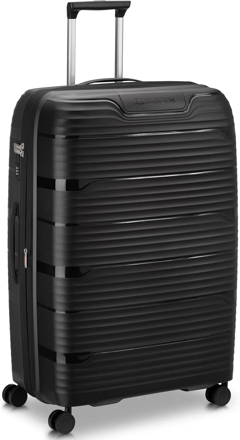 چمدان چرخ‌دار بزرگ دلسی مدل Dune با قابلیت افزایش حجم و چرخ‌های دوبل - 82 سانتی‌متر - مشکی