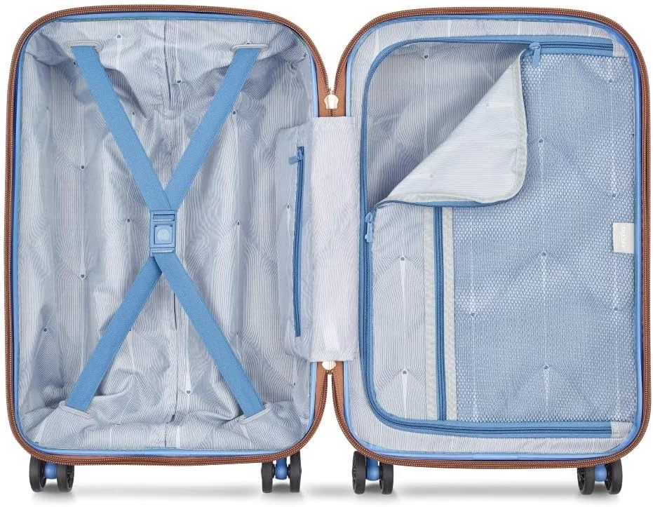 چمدان چرخ‌دار گسترش‌پذیر دلسه مدل Securitech Freestyle سایز 55cm، رنگ آبی آسمانی (کد 385980142E9)
