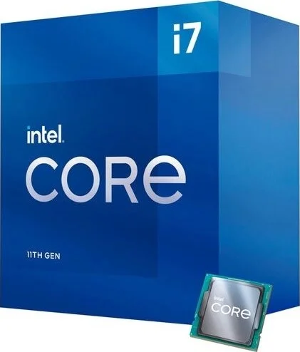 پردازنده اینتل نسل 11 Core i7-11700 - 8 هسته و 16 رشته، حداکثر فرکانس توربو 4.9 گیگاهرتز، حافظه دو کاناله DDR4-3200، گرافیک Intel UHD 750، حافظه کش 16 مگابایت، پردازنده LGA 1200 | BX8070811700