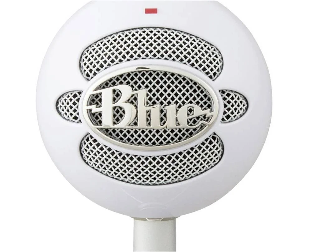 میکروفون USB لاجیتک Blue Snowball Ice، پاسخ فرکانسی 40-18 کیلوهرتز، الگوهای قطبی کاردیوئید، کابل USB، برای ضبط / استریم / پادکست، سفید | 988-000181