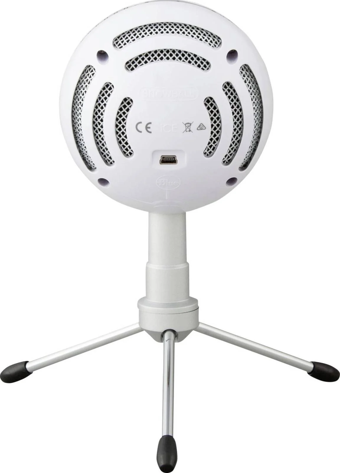 میکروفون USB لاجیتک Blue Snowball Ice، پاسخ فرکانسی 40-18 کیلوهرتز، الگوهای قطبی کاردیوئید، کابل USB، برای ضبط / استریم / پادکست، سفید | 988-000181