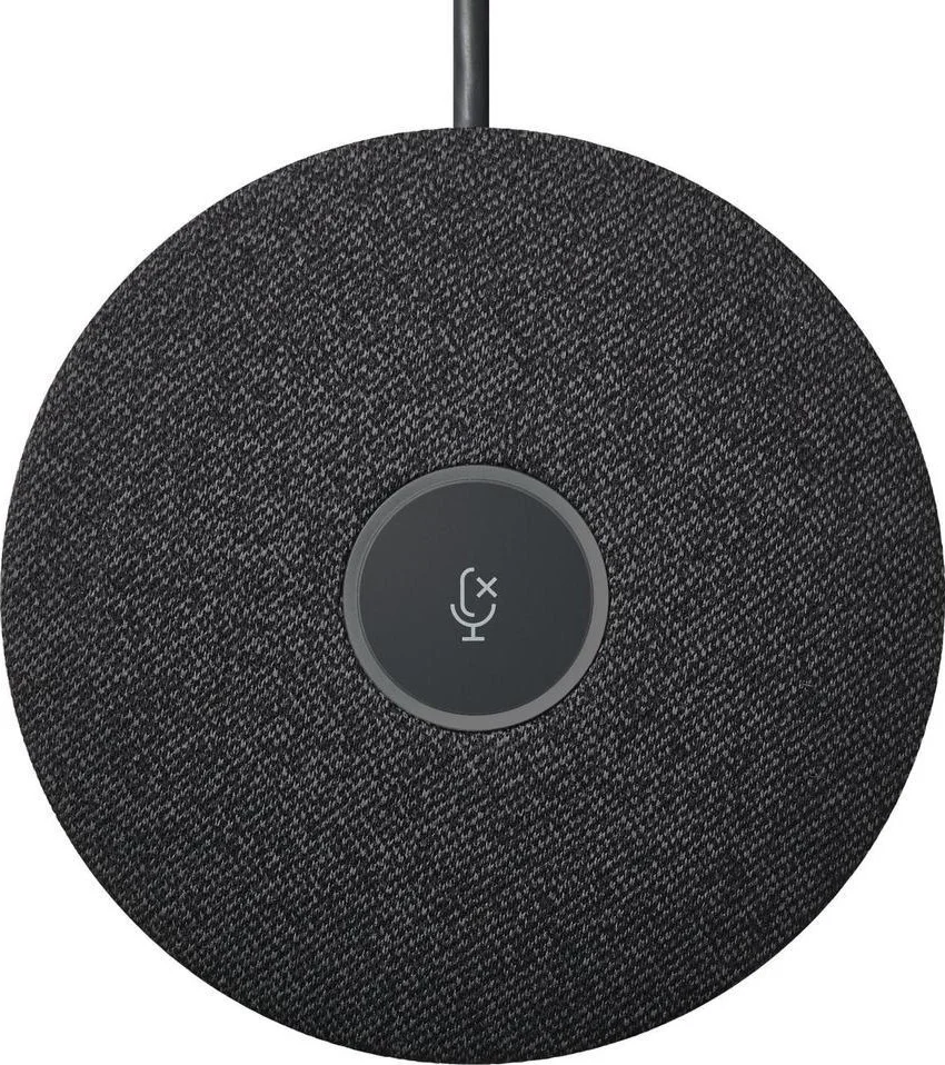 میکروفون رومیزی لاجیتک رالی، طراحی زیبا، کابل کشی ساده، 4 کندانسور همه جهته، محدوده دریافت صدا 4.5 متری، برای رالی، رالی بار و رالی بار مینی، گرافیت | 989-000430