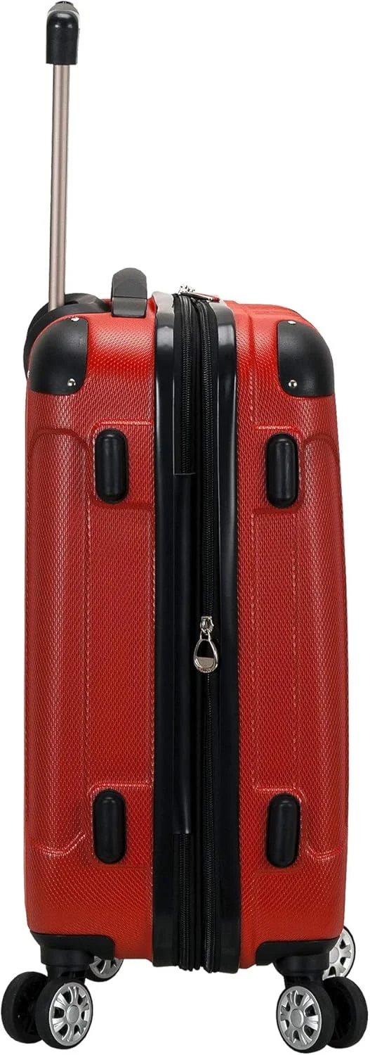 چمدان سخت بدنه قابل افزایش حجم Rockland با چرخ های اسپینر، چند رنگ