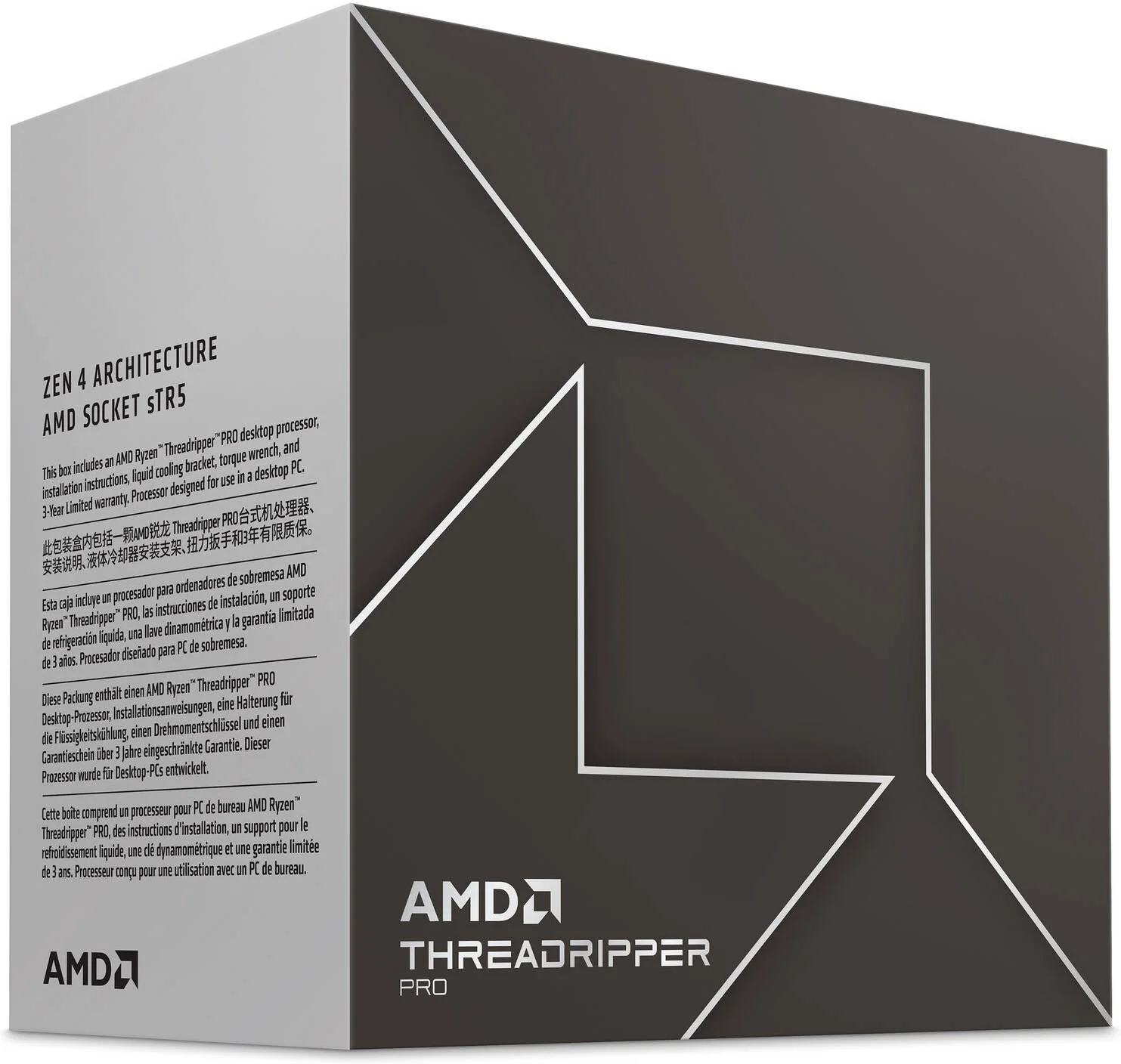 پردازنده AMD Ryzen Threadripper PRO 7985WX با فرکانس 3.2 گیگاهرتز، سوکت sTR5، دارای 64 هسته و 128 رشته، حداکثر فرکانس توربو 5.1 گیگاهرتز، حافظه کش L3 با ظرفیت 256 مگابایت، حافظه DDR5 ECC هشت کاناله، تا 5200 مگاهرتز، معماری Zen 4 | 100-100000454WOF