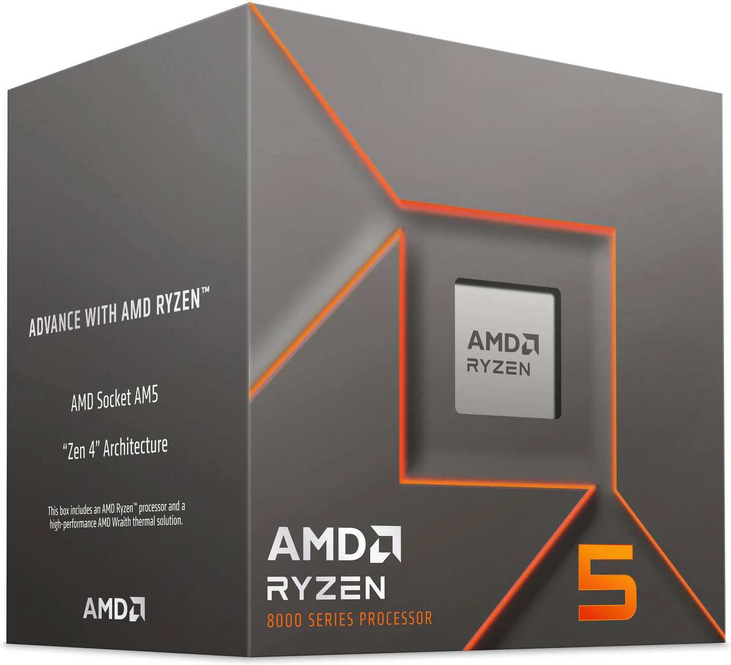 پردازنده دسکتاپ AMD Ryzen 5 8400F AM5، دارای 6 هسته و 12 رشته، حداکثر فرکانس بوست 4.7 گیگاهرتز، 6 مگابایت حافظه کش L2 و 16 مگابایت حافظه کش L3، حافظه DDR5-5200، معماری Zen 4، شامل خنک کننده Wraith Stealth | 100-100001591BOX