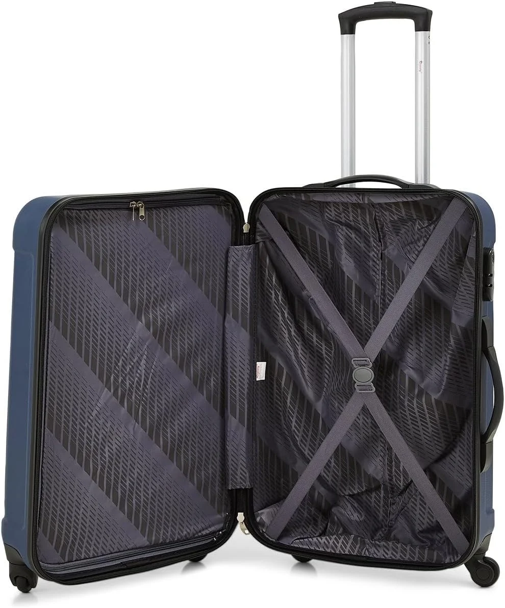 چمدان سایز متوسط نووا ریجنسی با بدنه سخت، مناسب برای حمل بار، سایز 24 اینچ، آبی