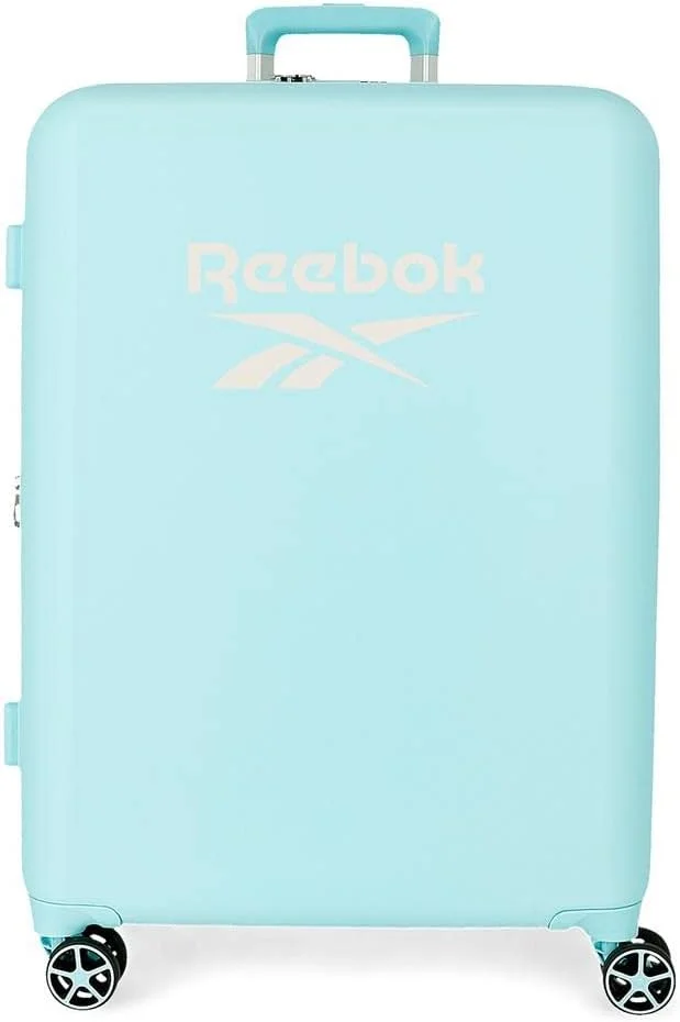 چمدان ریباک فیروزه ای مدیوم 48 x 70 x 28 سانتی متر ABS سخت قفل TSA داخلی 81 لیتر 4.2 کیلوگرم 4 چرخ دوبل، آبی، سایز متوسط، چمدان متوسط