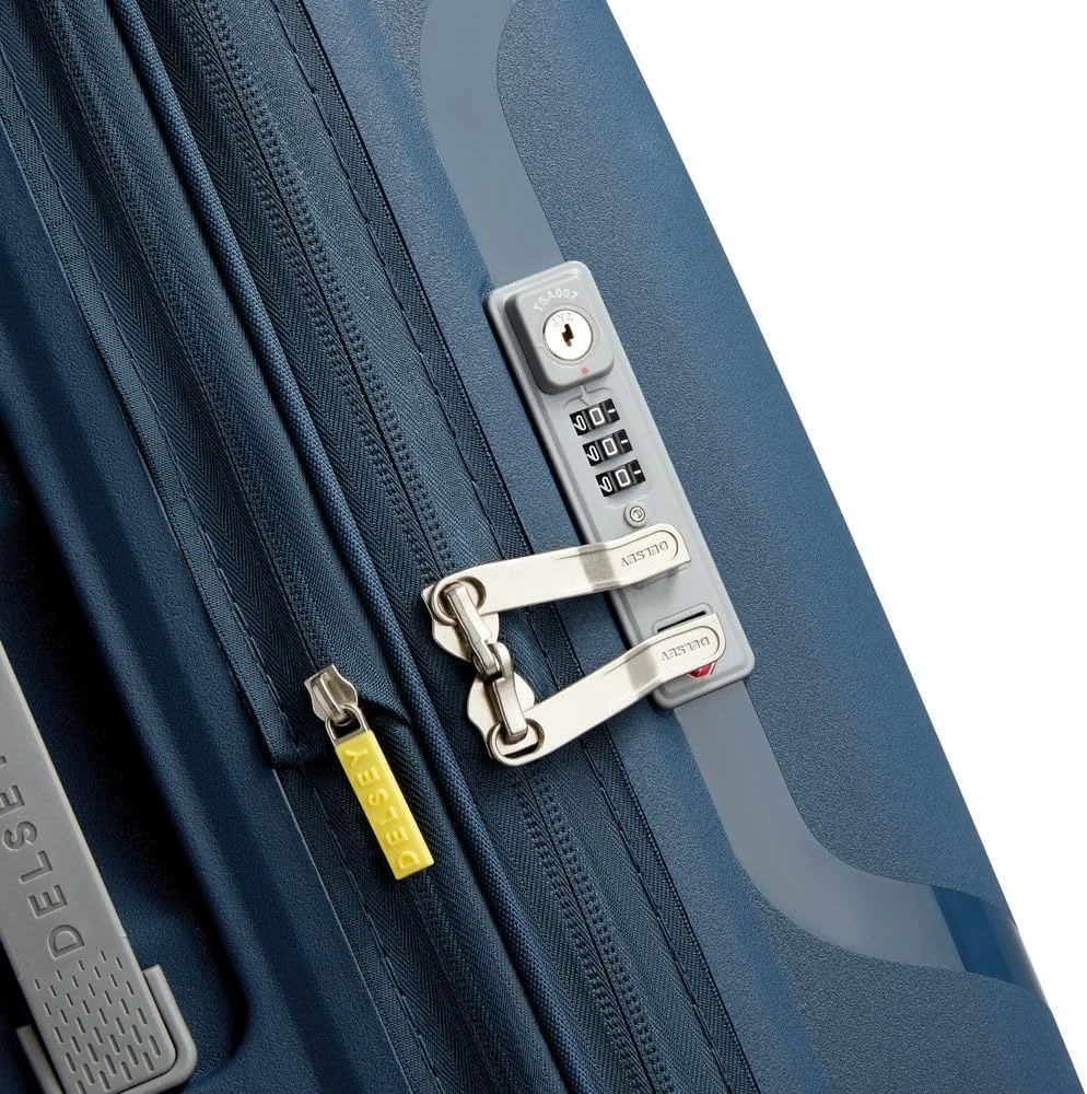 چمدان چرخ دار بزرگ کلاول بازیافتی 70 سانتی متری با قابلیت افزایش حجم و 4 چرخ دوبل - آبی