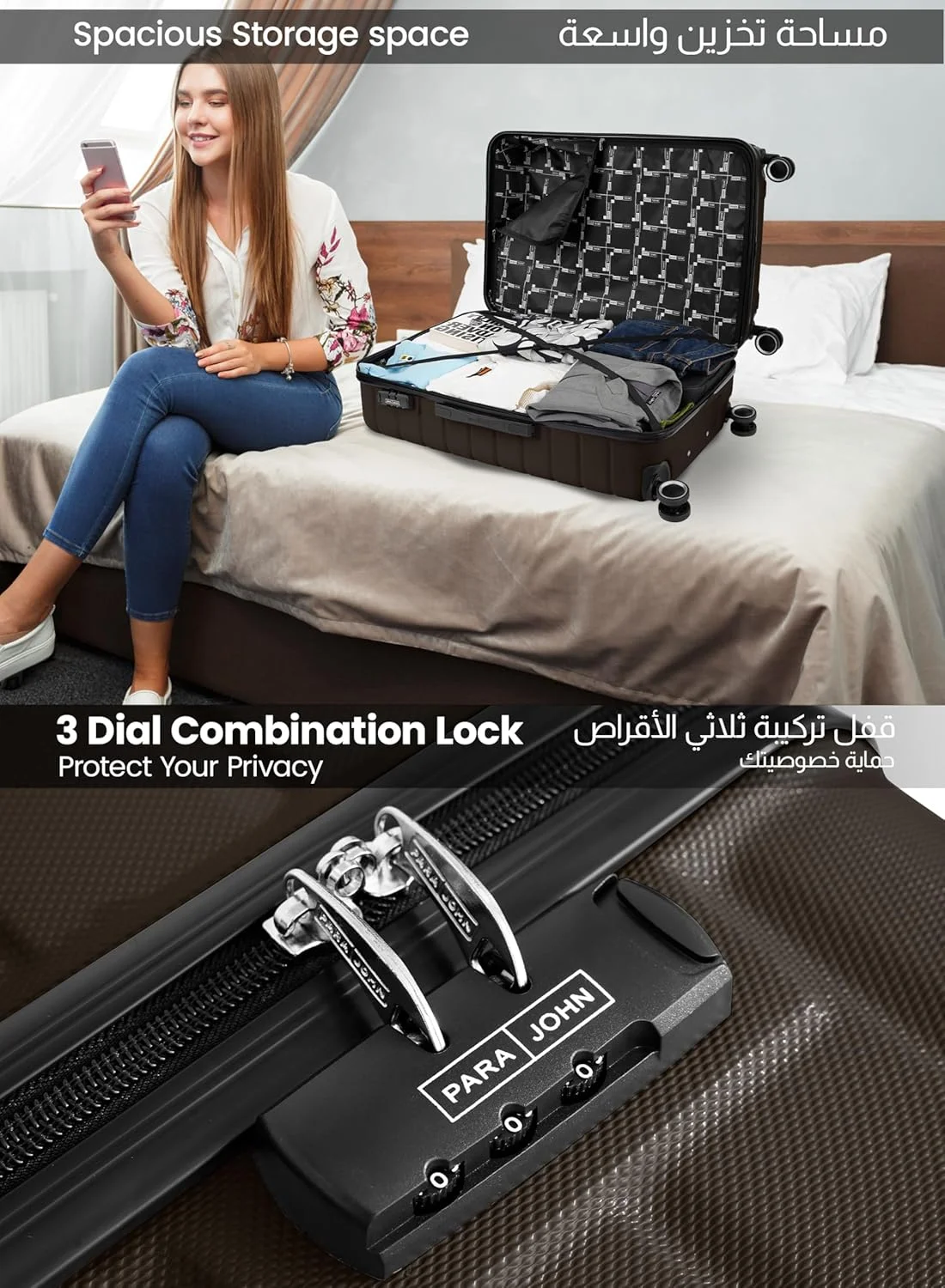 چمدان مسافرتی سخت پوسته سری POPGLIDE، یک تکه، بادوام، سبک وزن، سایز کابین 20 اینچ، ظرفیت حمل 10 کیلوگرم، جنس ABS، دارای 4 چرخ (خاکستری تیره)