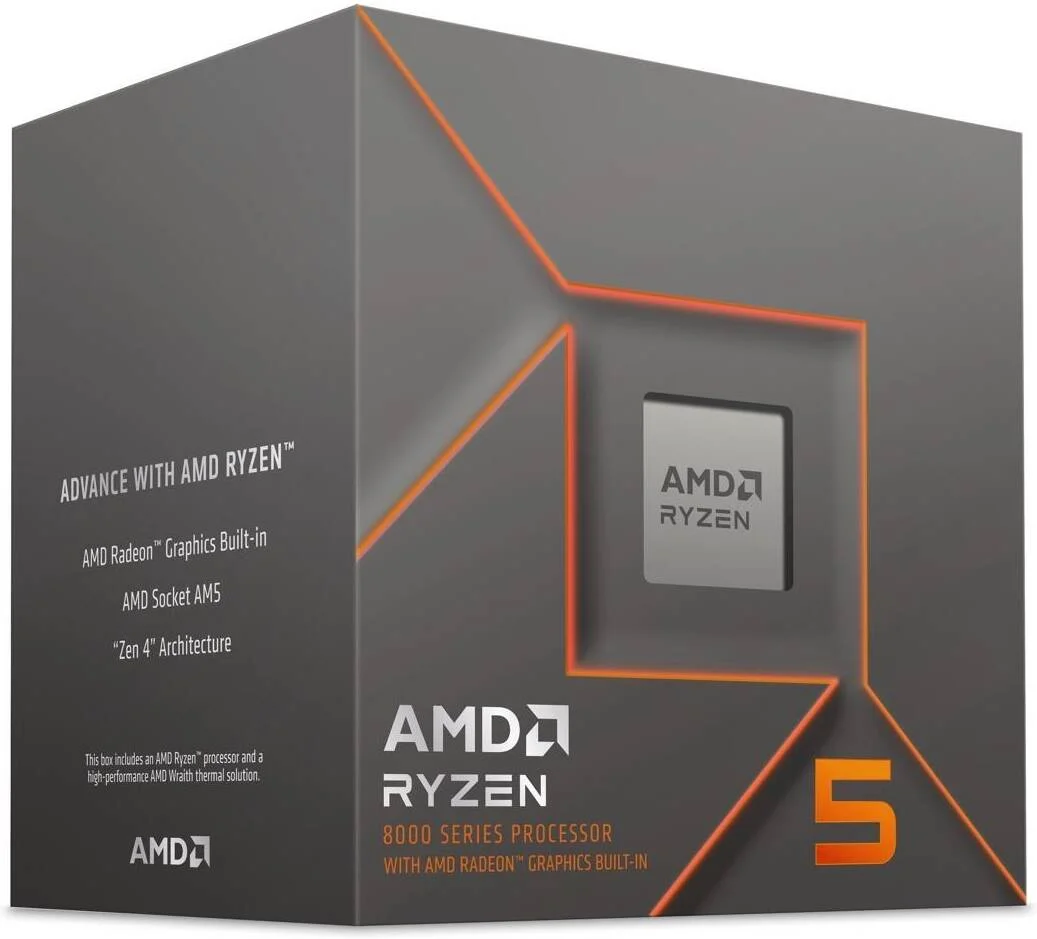 پردازنده AMD Ryzen 5 8500G AM5، 6 هسته و 12 رشته، فرکانس افزایشی تا 5 گیگاهرتز، 6 مگابایت حافظه کش L2 و 16 مگابایت حافظه کش L3، حافظه DDR5، گرافیک AMD Radeon 740M، خنک کننده Wraith Stealth | 100000931BOX