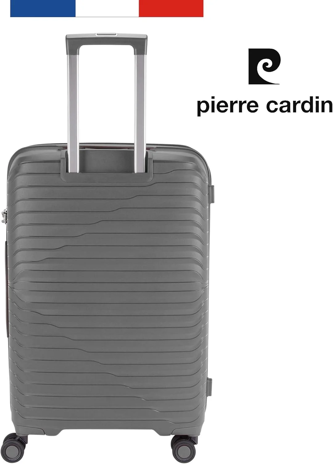 چمدان نشکن پیر کاردین، زیپ دوبل ضد سرقت با قفل مورد تایید TSA مناسب مسافرت، 4 چرخ دوبل بی صدا، زیپ افزایش فضا، چمدان مناسب همه (PC86313-3T مشکی)