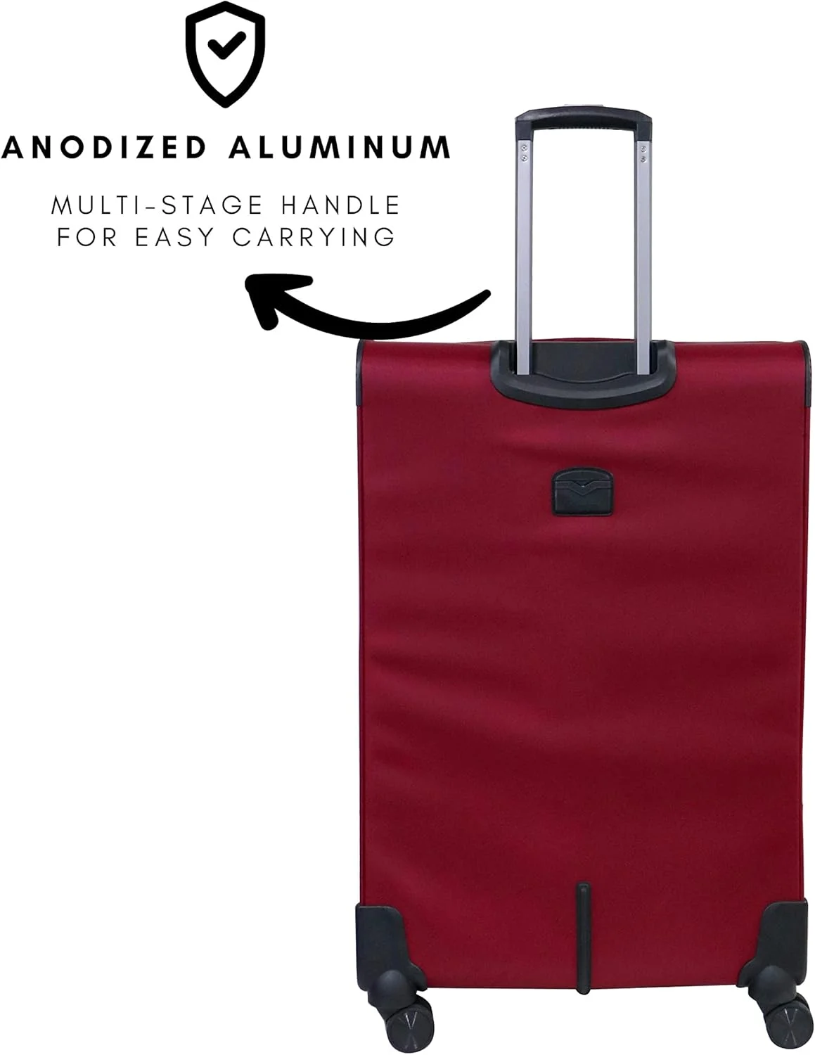 چمدان پیر کاردین، جنس نرم و با کیفیت عالی مناسب سفر و کار، دارای قفل TSA و زیپ دوبل ضد سرقت، مدل Uster (ست 3 عددی، قرمز)