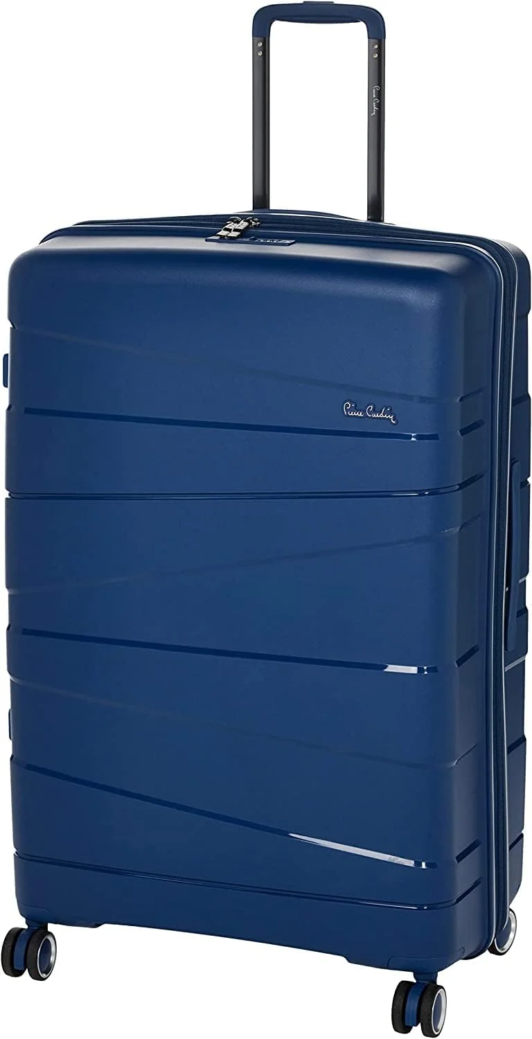 چمدان نشکن Pierre Cardin مدل Zurich Collection مناسب سفر، قفل مورد تایید TSA، چمدان با زیپ دوبل ضد سرقت (ست 3 عددی، سرمه ای)