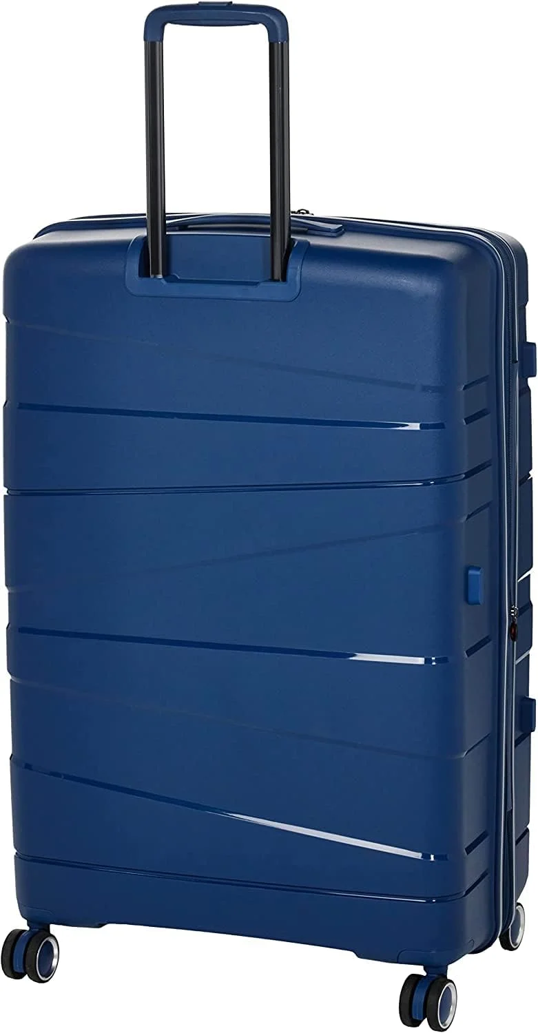 چمدان نشکن Pierre Cardin مدل Zurich Collection مناسب سفر، قفل مورد تایید TSA، چمدان با زیپ دوبل ضد سرقت (ست 3 عددی، سرمه ای)