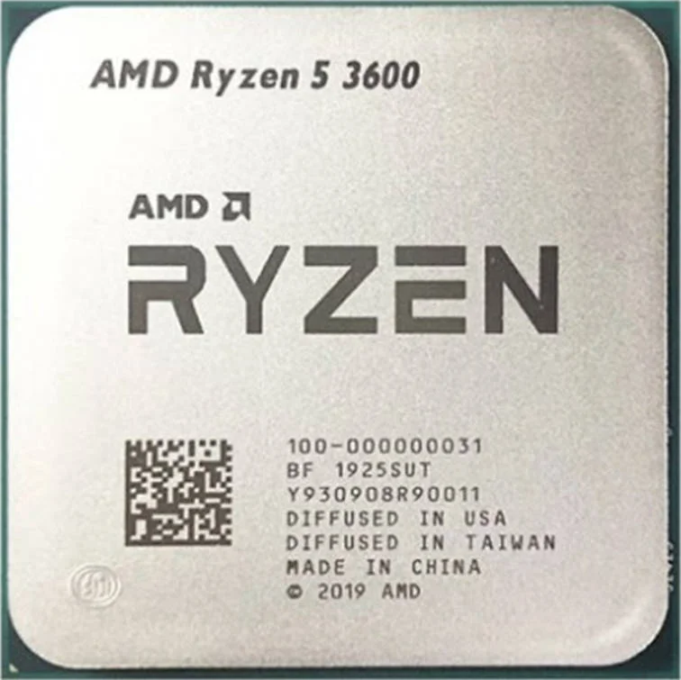 پردازنده دسکتاپ AMD Ryzen 5 3600، ۱۲ رشته، ۶ هسته پردازنده، ۳ مگابایت حافظه کش L2، حداکثر فرکانس بوست تا ۴.۲ گیگاهرتز، سوکت AM4، PCIe 4.0 x16، فقط سینی