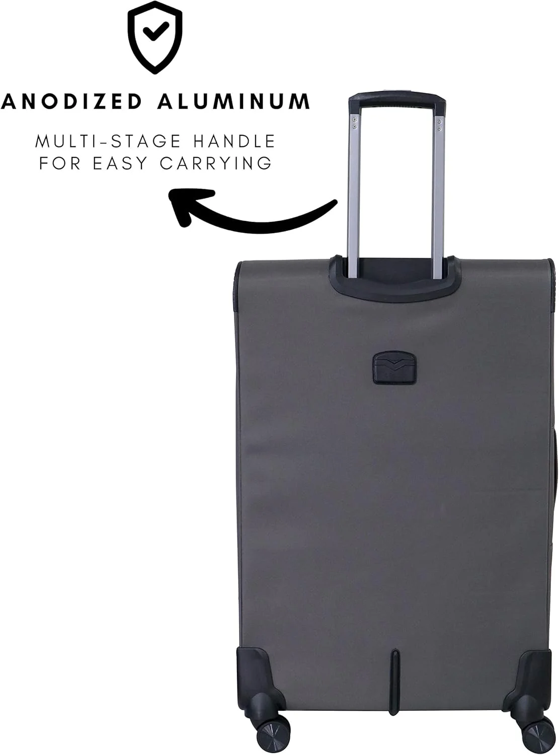 چمدان نرم و سبک پیر کاردین مناسب سفر، قفل مورد تایید TSA، زیپ دوبل ضد سرقت، مجموعه Nantes (چمدان سایز بزرگ 28 اینچ، خاکستری تیره)