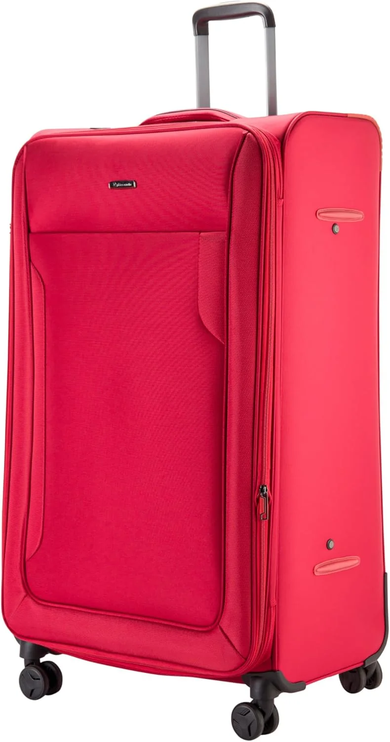 مجموعه سه عددی چمدان نرم پیر کاردین، چمدان سبک وزن برای مسافرت، قفل مورد تایید TSA، زیپ دوبل ضد سرقت، چرخ های روان، قابلیت افزایش حجم (قرمز) مجموعه سه عددی چمدان نرم پیر کاردین، چمدان سبک وزن برای مسافرت، قفل مورد تایید TSA، زیپ دوبل ضد سرقت، چرخ های روان، قابلیت افزایش حجم (قرمز)