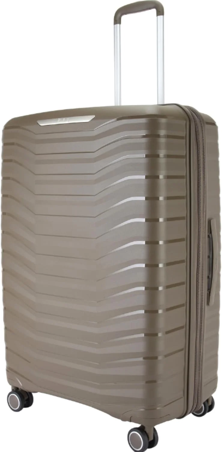 چمدان سبک وزن پیر کاردین مناسب سفر، چمدان نشکن، 4 چرخ گردان. ست 3 عددی (خاکی)