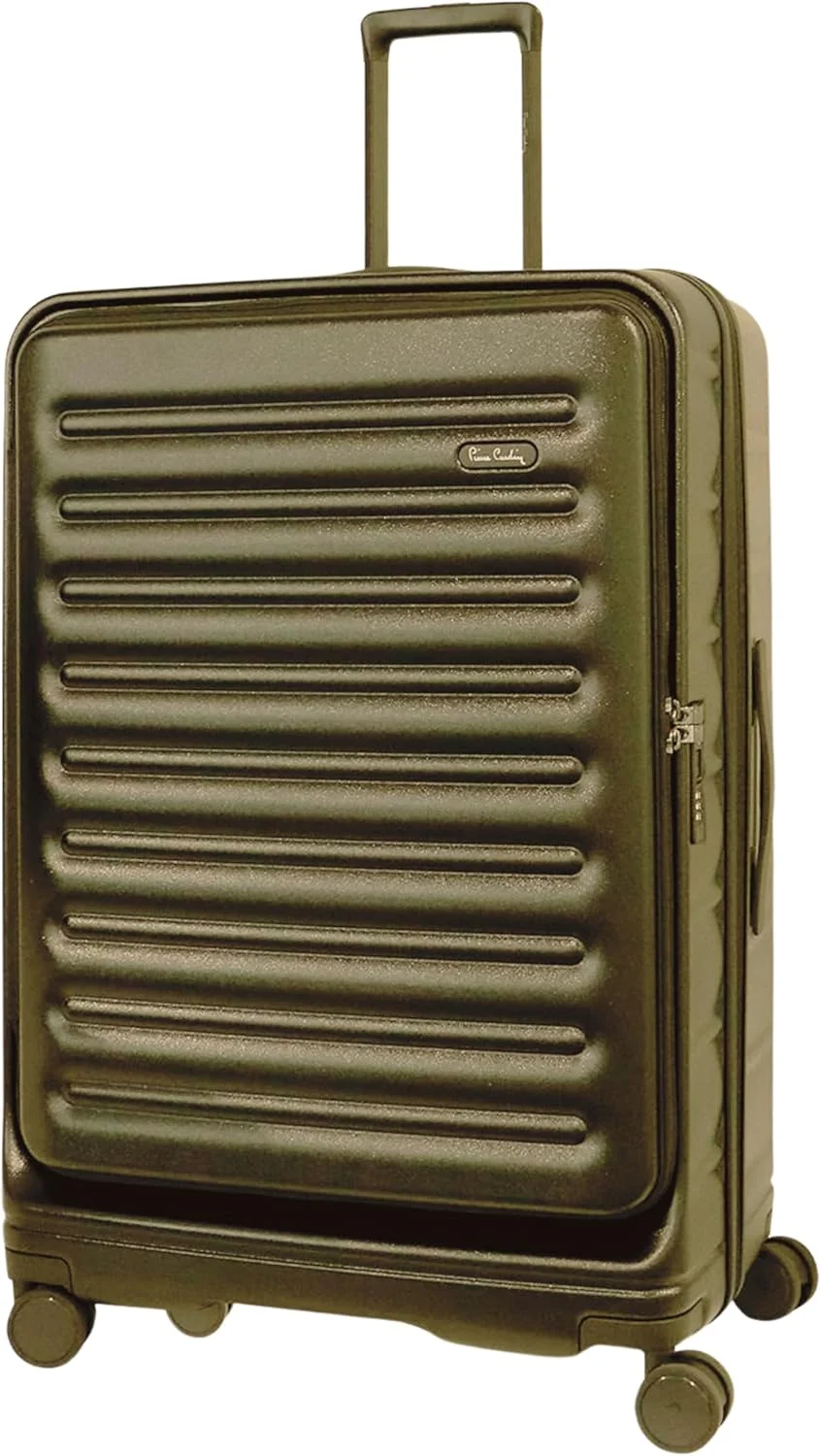 چمدان پیر کاردین با زیپ جلویی، چمدان سبک وزن و سخت برای مسافرت، دارای تاییدیه TSA، زیپ دوبل ضد سرقت (TERA COTTON، ست 3 عددی)