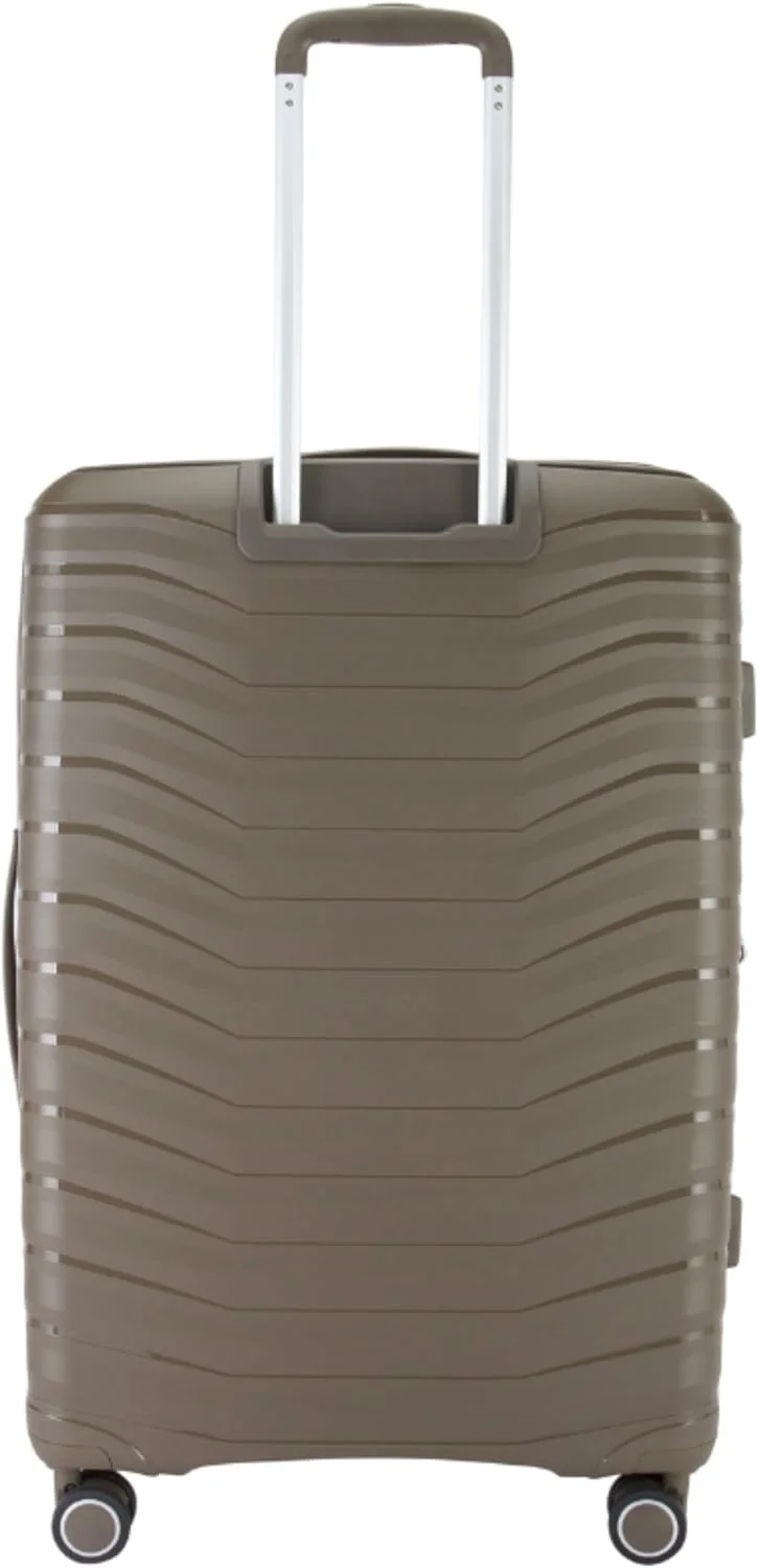 چمدان سبک وزن پیر کاردین مناسب سفر، چمدان نشکن، 4 چرخ گردان. ست 3 عددی (خاکی)