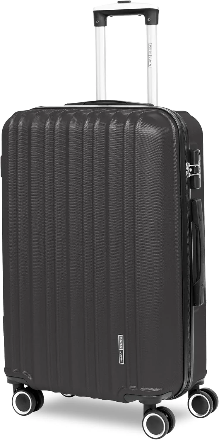 چمدان چرخشی متوسط سایز 24 اینچ پاراجان مدل ABS Hardside، رنگ خاکستری تیره