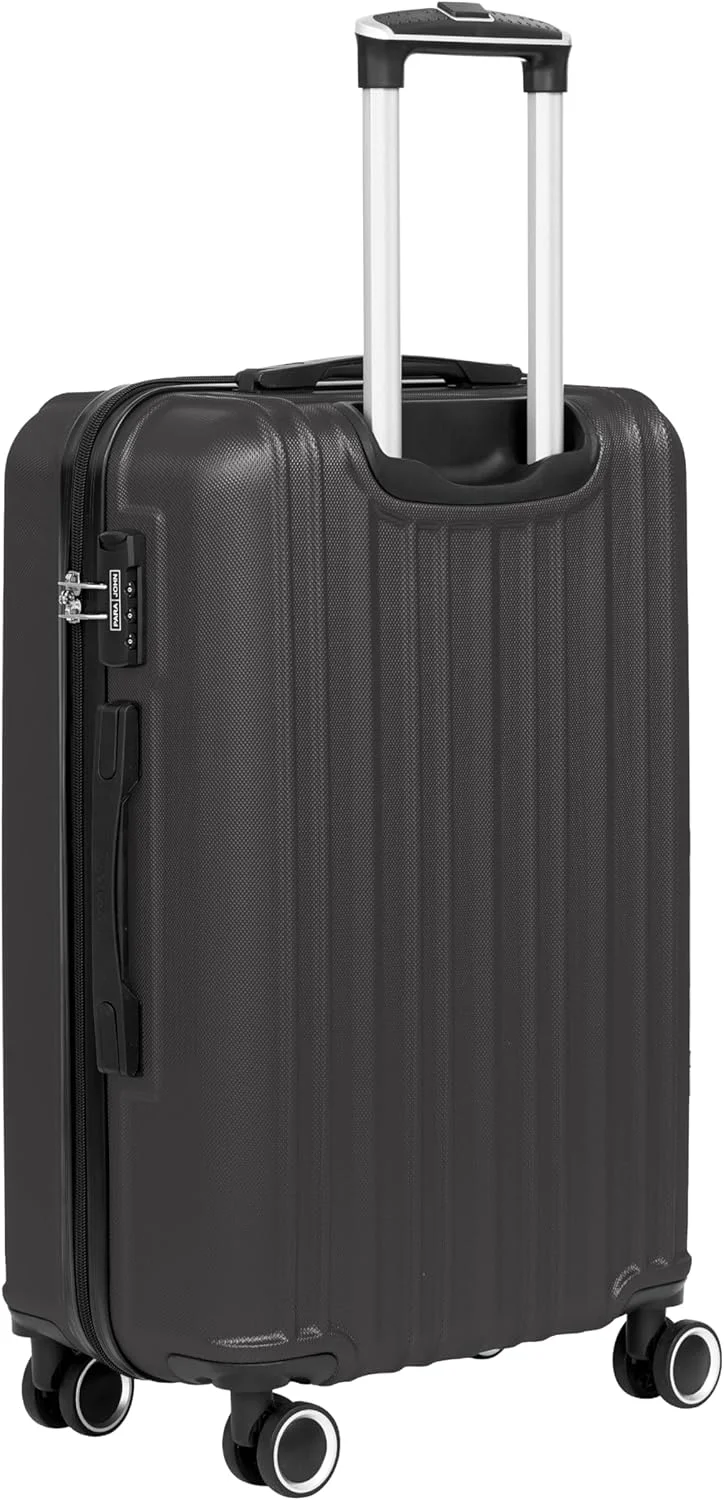 چمدان چرخشی متوسط سایز 24 اینچ پاراجان مدل ABS Hardside، رنگ خاکستری تیره