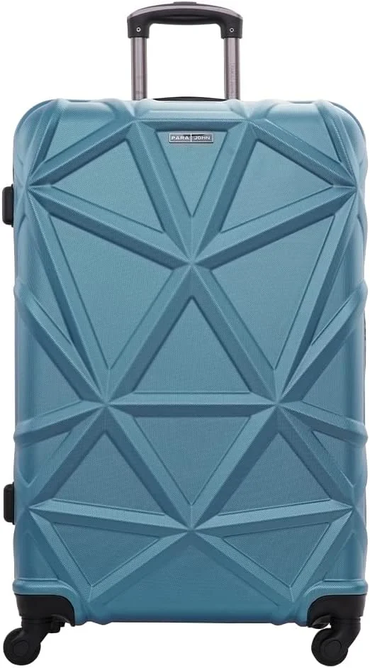 چمدان مسافرتی یک تکه سبک و بادوام سری ماتریکس پاراجان، سایز کابین 23 اینچ، ظرفیت حمل 20 کیلوگرم، جنس ABS، دارای 8 چرخ، بدنه سخت - آبی فیروزه ای