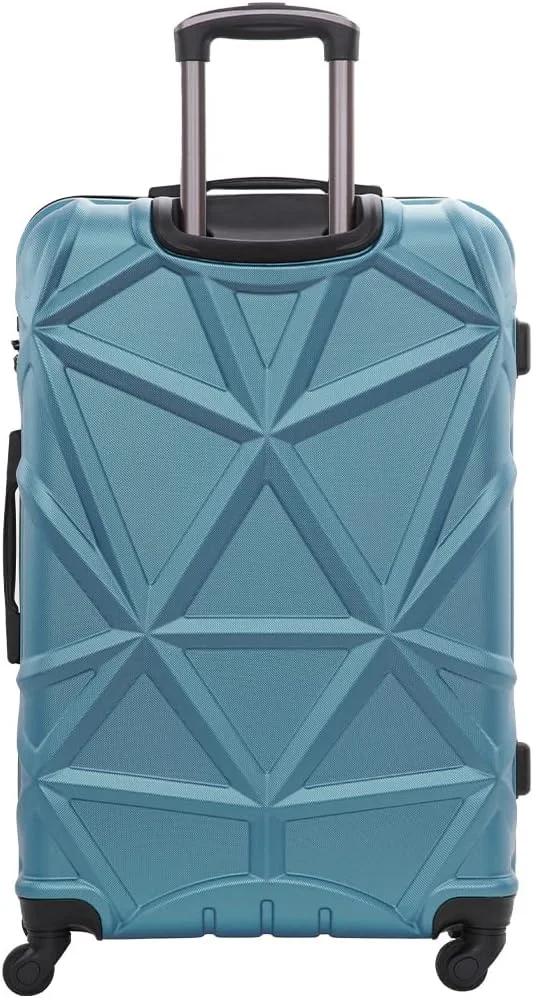 چمدان مسافرتی یک تکه سبک و بادوام سری ماتریکس پاراجان، سایز کابین 23 اینچ، ظرفیت حمل 20 کیلوگرم، جنس ABS، دارای 8 چرخ، بدنه سخت - آبی فیروزه ای