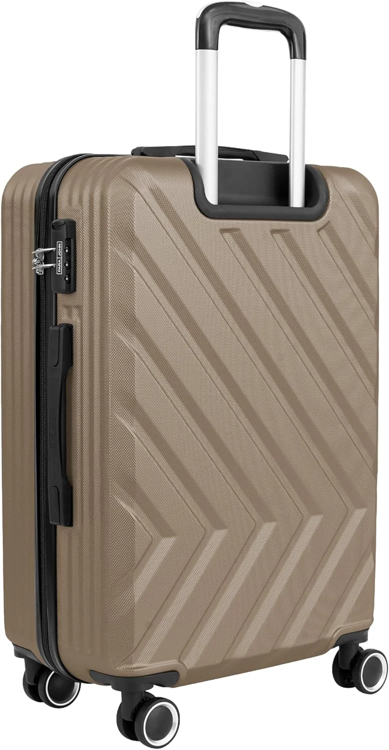 چمدان مسافرتی سخت یک تکه سبک وزن سری Parajohn Prisma با 8 چرخ ABS (طلایی، 20 اینچ (37cm*28cm*56cm))