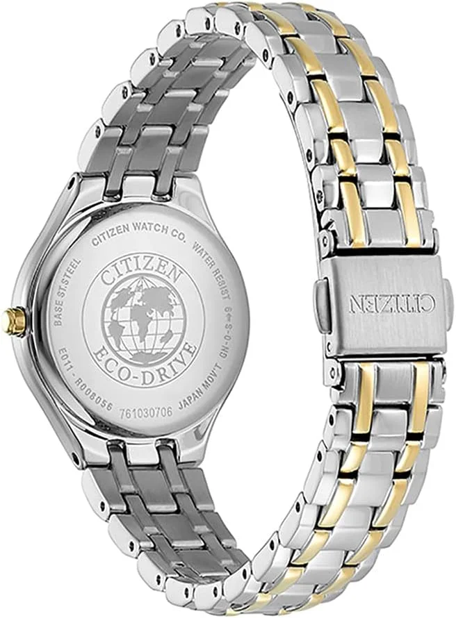 ساعت مچی عقربه ای زنانه سیتیزن مدل EW2484-82B با بند استیل ضد زنگ