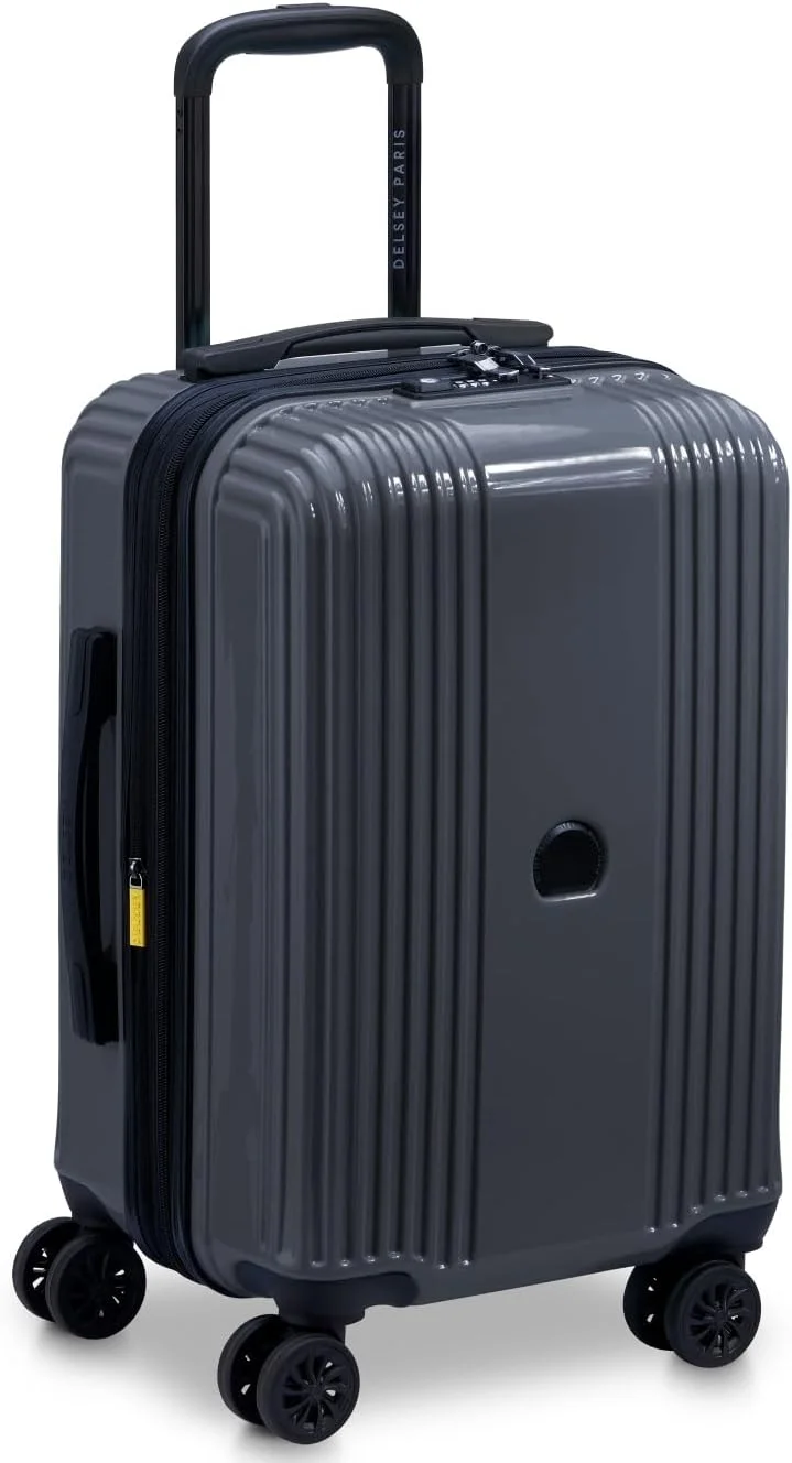 چمدان کابین سخت پوسته دولسی مدل Ophelie با ابعاد 55 سانتی متر، 4 چرخ دوبل و قابلیت افزایش حجم - آبی براق